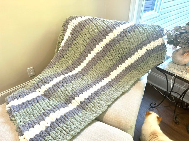 Chunky Knit handmade blanket
